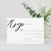 Calligraphie moderne élégante Mariage carte RSVP (Debout devant)