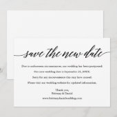 Calligraphie Moderne Enregistrer La Nouvelle Carte (Devant / Derrière)