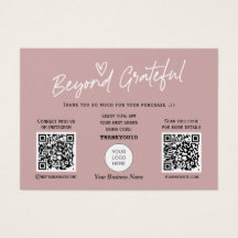 Calligraphie moderne et design carte de remercieme