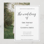 Calligraphie moderne et Faire-part de mariage phot (Devant / Derrière)