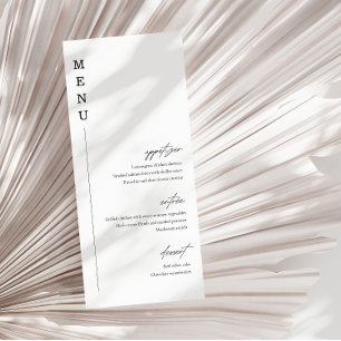 Calligraphie moderne et minimaliste Menu plat Mari