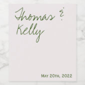 Calligraphie moderne Étiquette de vin (Étiquettes simples)