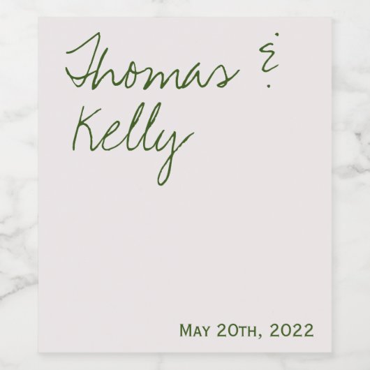 Calligraphie moderne Étiquette de vin (Étiquettes simples)