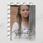 Calligraphie moderne Faire-part de graduation (Devant / Derrière)