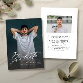 Calligraphie moderne Faire-part de graduation phot