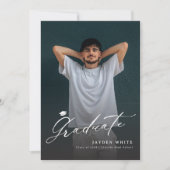 Calligraphie moderne Faire-part de graduation phot (Devant)