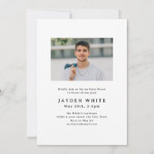 Calligraphie moderne Faire-part de graduation phot (Dos)