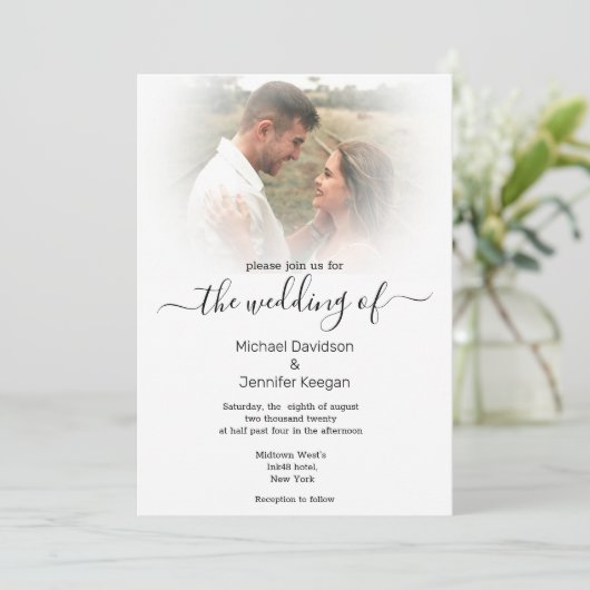 calligraphie moderne faire-part de mariage photo d (Debout devant)