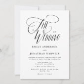 Calligraphie moderne Faire-part de mariage simple (Devant)