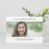 Calligraphie moderne Faire-part photo (Debout devant)