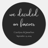 Calligraphie moderne Favoriser Sticker Rond Classi (Devant)