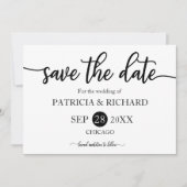 Calligraphie Moderne Grasse Faire-Part de Mariage  (Devant)