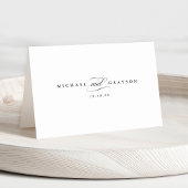 Calligraphie moderne intemporelle Nom d'hôte Carte