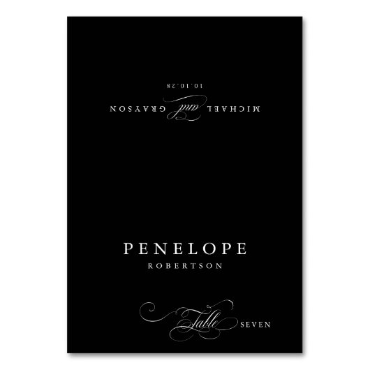 Calligraphie moderne intemporelle Nom d'hôte Carte (Par défaut)