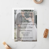 calligraphie moderne invitation photo jour de mari (Devant/Arrière en situation)