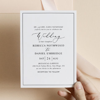 Calligraphie moderne Invitations de mariage