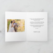 Calligraphie moderne Mariage 2 Carte de remercieme (Intérieur)