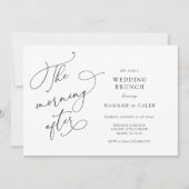 Calligraphie moderne Mariage Brunch Invitation (Devant)
