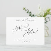Calligraphie moderne Mariage Enregistrer la carte (Debout devant)
