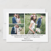 Calligraphie moderne Mariage Love Merci 4 Photos (Dos)