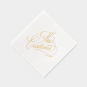 Calligraphie moderne mariage or et blanc intempore (Droite)