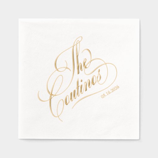 Calligraphie moderne mariage or et blanc intempore (Recto)