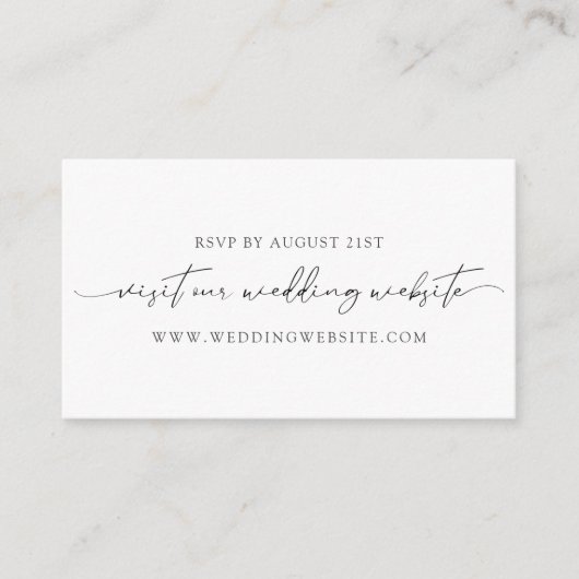 Calligraphie moderne Mariage RSVP Carte en ligne (Devant)