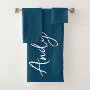Calligraphie moderne Marine Blue Nom personnalisé