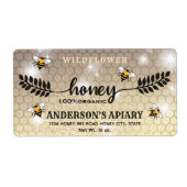 Calligraphie moderne miel étiquette de la branche  (Devant)