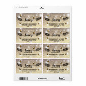 Calligraphie moderne miel étiquette de la branche  (Feuille entière)