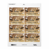 Calligraphie moderne miel étiquette de la branche  (Feuille entière)