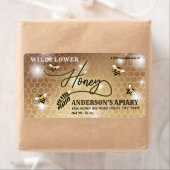 Calligraphie moderne miel étiquette de la branche  (En situation)