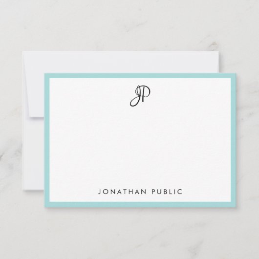 Calligraphie moderne Monogramme Simple Modèle (Devant)