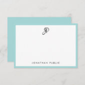 Calligraphie moderne Monogramme Simple Modèle (Devant / Derrière)