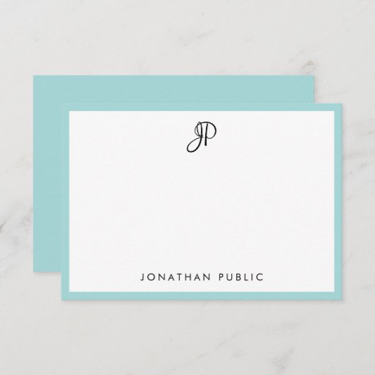 Calligraphie moderne Monogramme Simple Modèle (Devant / Derrière)