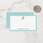 Calligraphie moderne Monogramme Simple Modèle Chic (Devant/Arrière en situation)
