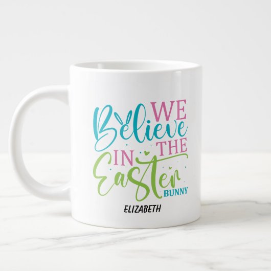 Calligraphie moderne Mug lapin de Pâques (Gauche)