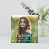 Calligraphie moderne Photo Graduation Invitation (Debout devant)