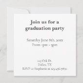 Calligraphie moderne Photo Graduation Invitation (Dos)