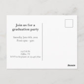 Calligraphie moderne Photo Graduation Invitation (Dos)