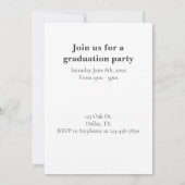 Calligraphie moderne Photo Graduation Invitation (Dos)