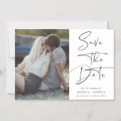 Calligraphie moderne Photo Sauvez le Magnet de dat (Recto)