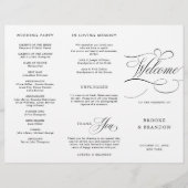 Calligraphie moderne programme de mariage noir int (Devant)