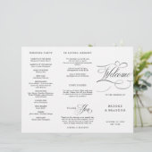 Calligraphie moderne programme de mariage noir int (Debout devant)