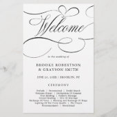Calligraphie moderne programme de mariage noir int (Devant)