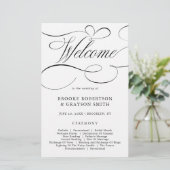 Calligraphie moderne programme de mariage noir int (Debout devant)