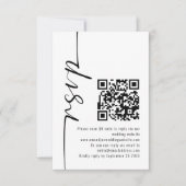 Calligraphie moderne QR Code Mariage RSVP (Devant)