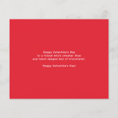 Calligraphie moderne rouge Bonne carte de la Saint (Dos)