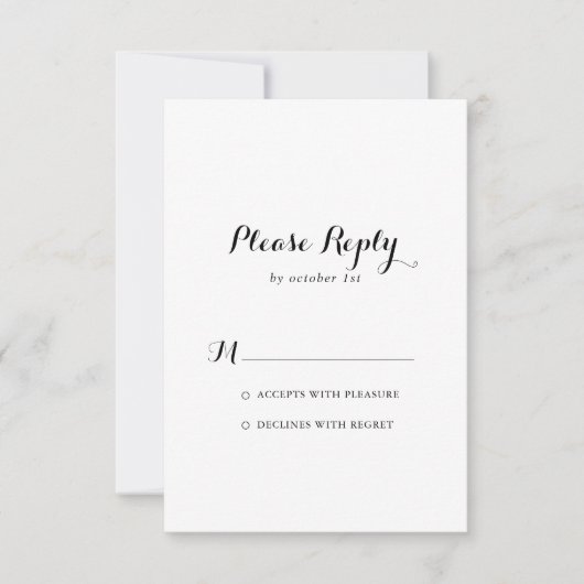 Calligraphie moderne RSVP (Devant)