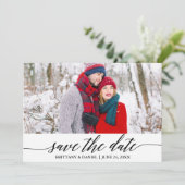 Calligraphie Moderne Sauvegarder La Date Carte pho (Debout devant)